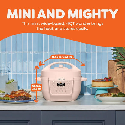 Compact 4QT Multi-Cooker, Pressure Cooker, Slow Cooker White Instant Pot