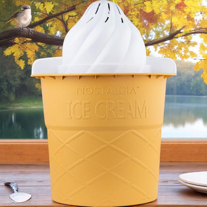 Nostalgia 4Quart Parlor Ice Cream Maker Electric Aqua New in Box