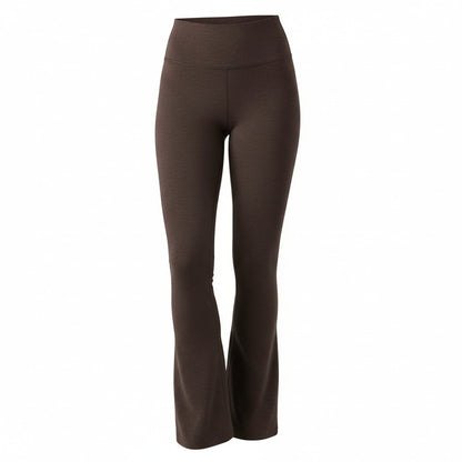 Kirkland Signature Women's Brown Stretch Brushed Mini Flare Yoga Pant w/ Pockets