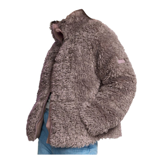 Victoria's Secret Pink Puffer Coat Teddy Jacket Purple Cozy Quilted