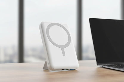 AOGUERBE MagSafe 10000mAh Wireless Power Bank Fast Charger for iPhone - White