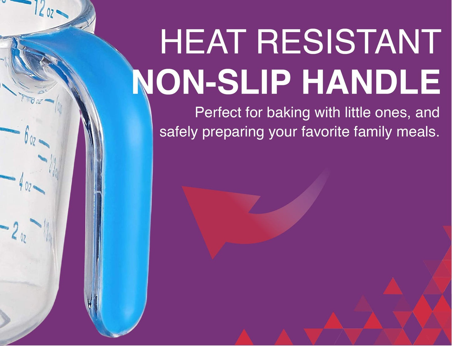 Arrow Cool Grip Plastic Measuring Cups - BPA-free Stackable Measuring Cups with