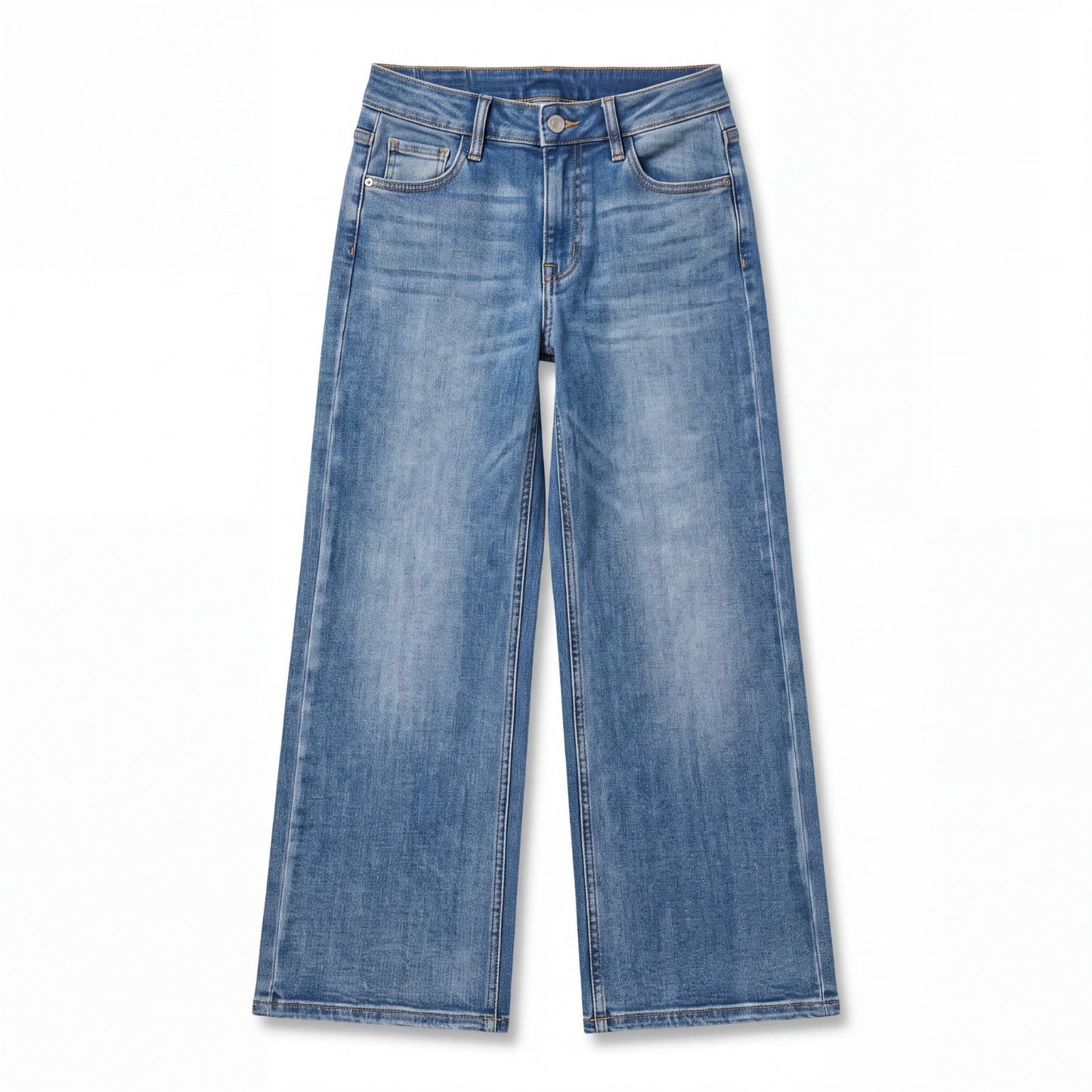 Love Soho Denim Pants Junior’s 1 Low Rise Wide Leg Blue with Reversible Tube Top