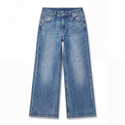 Love Soho Denim Pants Junior’s 1 Low Rise Wide Leg Blue with Reversible Tube Top