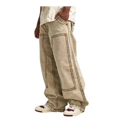 True Religion Carpenter Pants Big T & Super T Baggy Cargo Pants, Black or Canvas