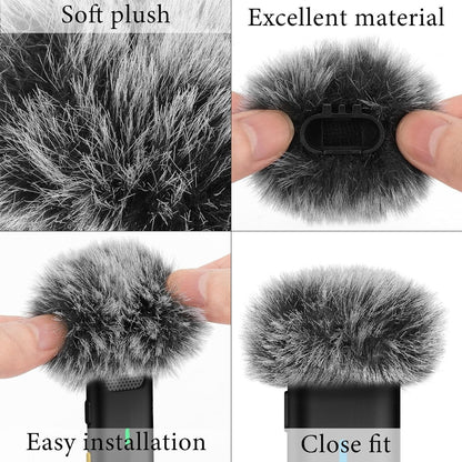 Geekria for Creators Furry Windscreen Compatible w Hollyland Lark M1, C1 2-pack