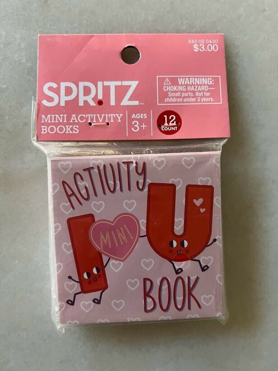 NEW Spritz Valentine's Day Mini Activity Books Set of 12