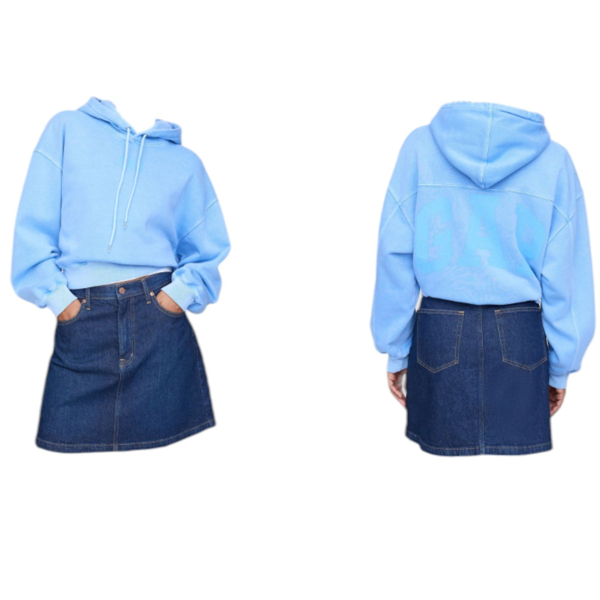 Gap Vintage Soft Cropped Hoodie | #523563 | S, M, L | Brown or Blue