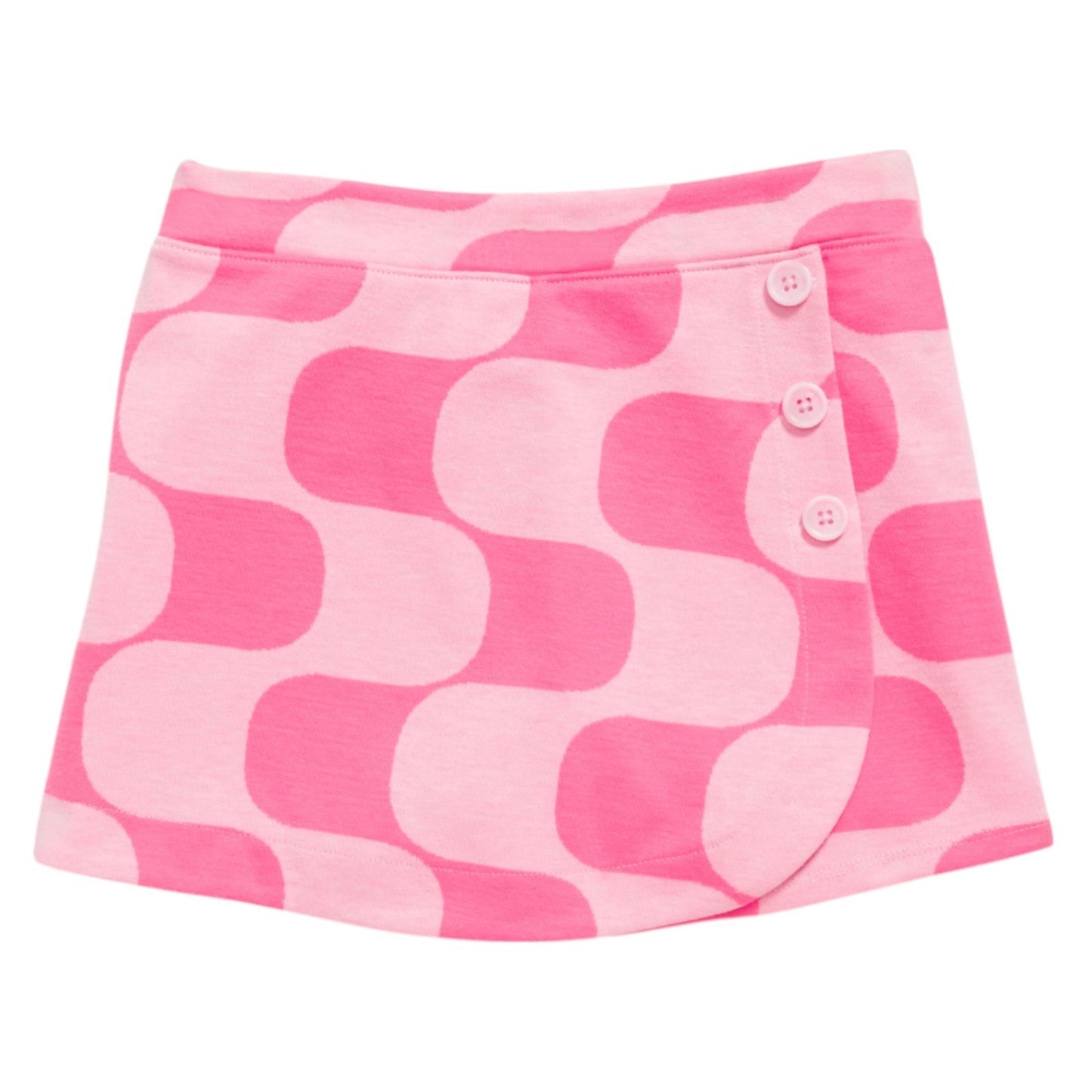 Old Navy Girls Pink Printed Wrap-Front Jacquard-Knit Skort for Girls