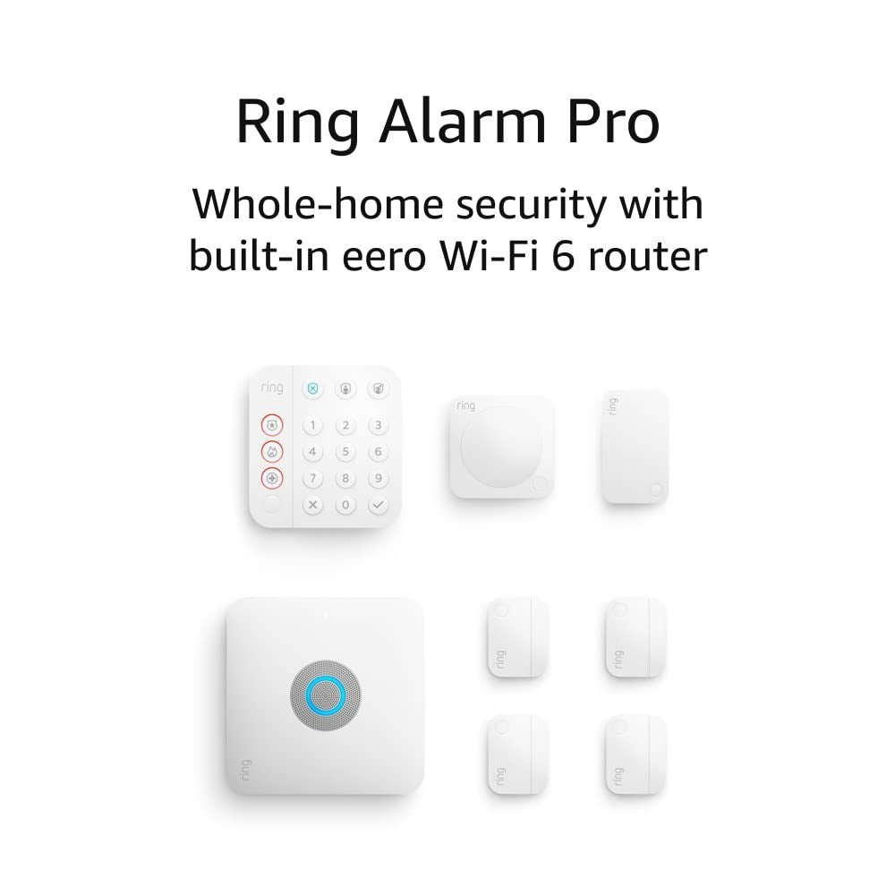 Ring Alarm Pro 8-Piece Kit – Smart Home Security System with Base Station