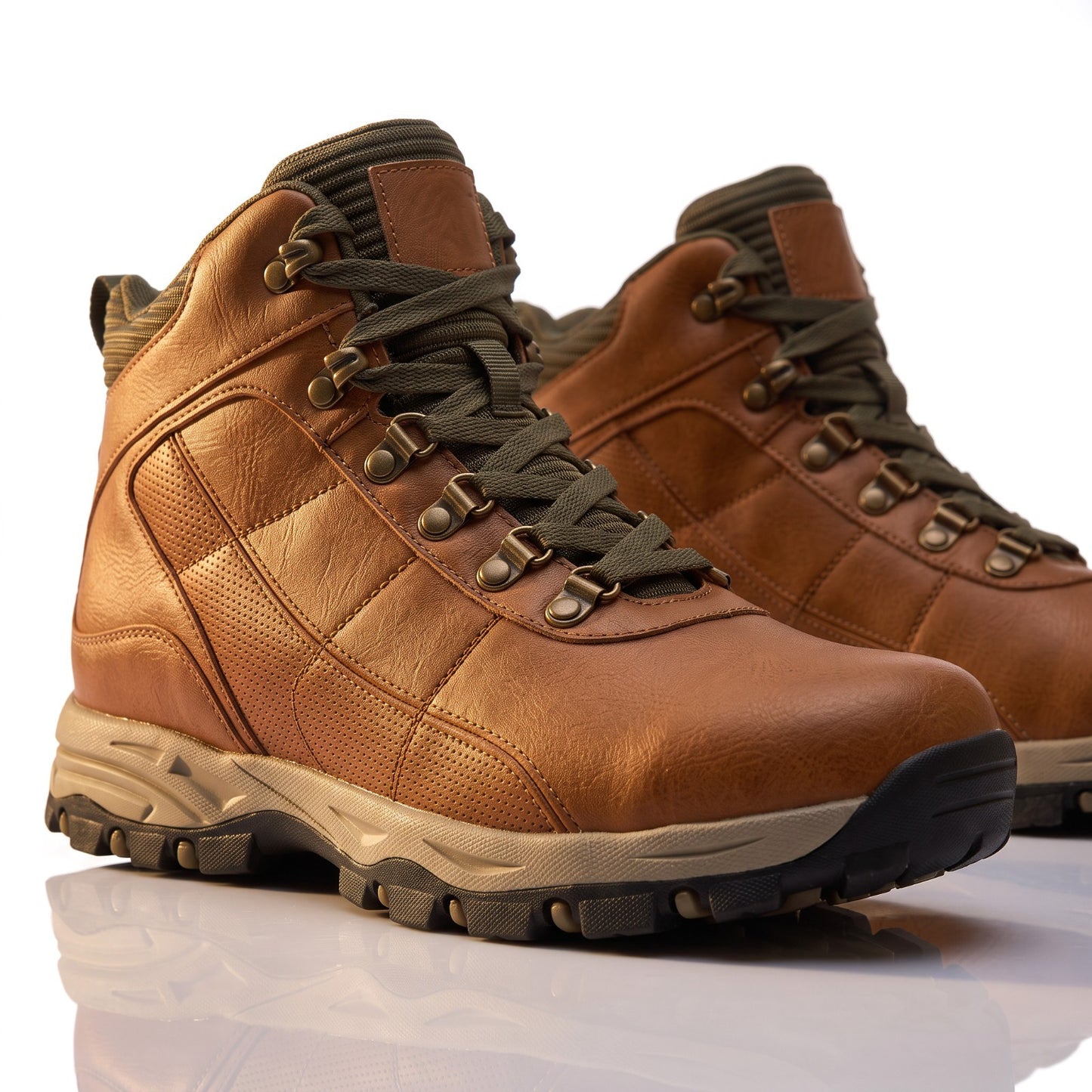 RBX Live Life Active Nitro Trekking Hiking Boots Brown & Green Men's
