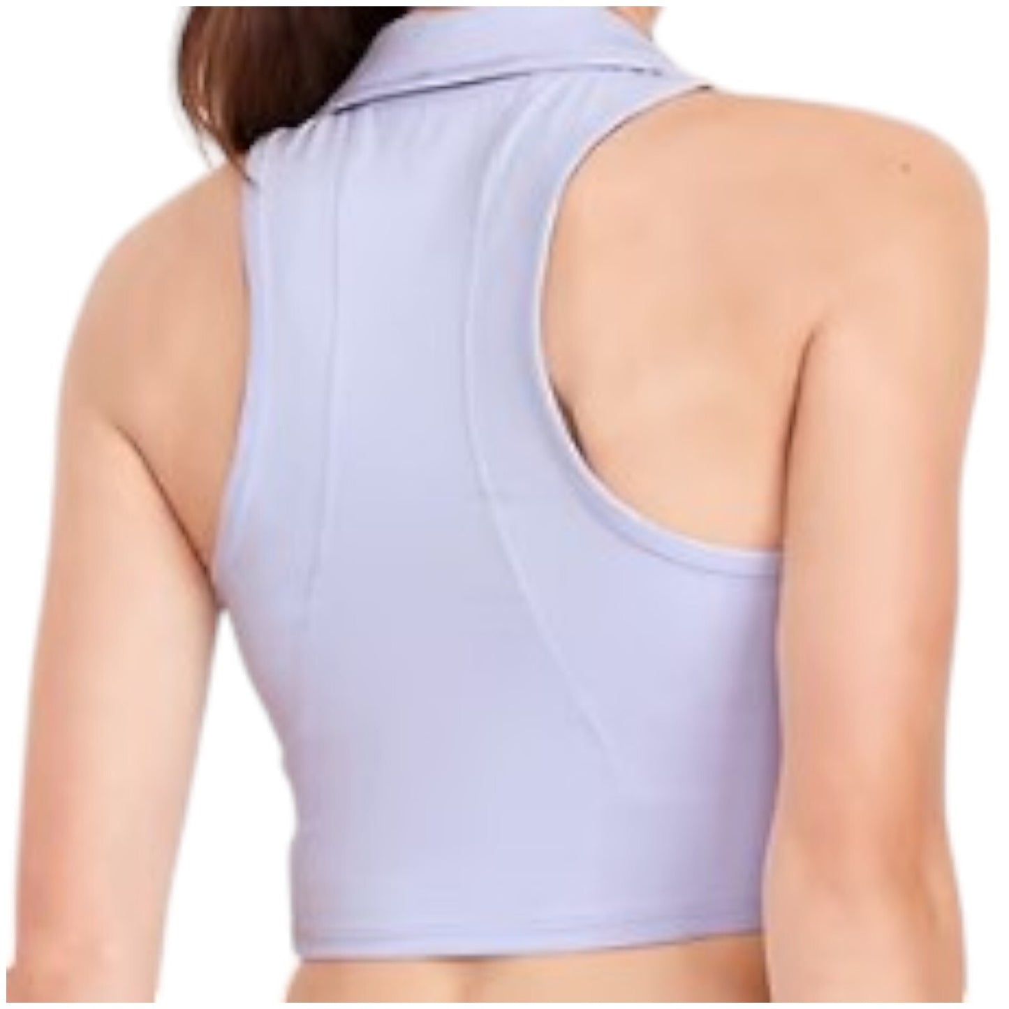 Old Navy Women's Powersoft Crop Polo Tank Top Collar Sleeveless GOLF PICKLEBALL!