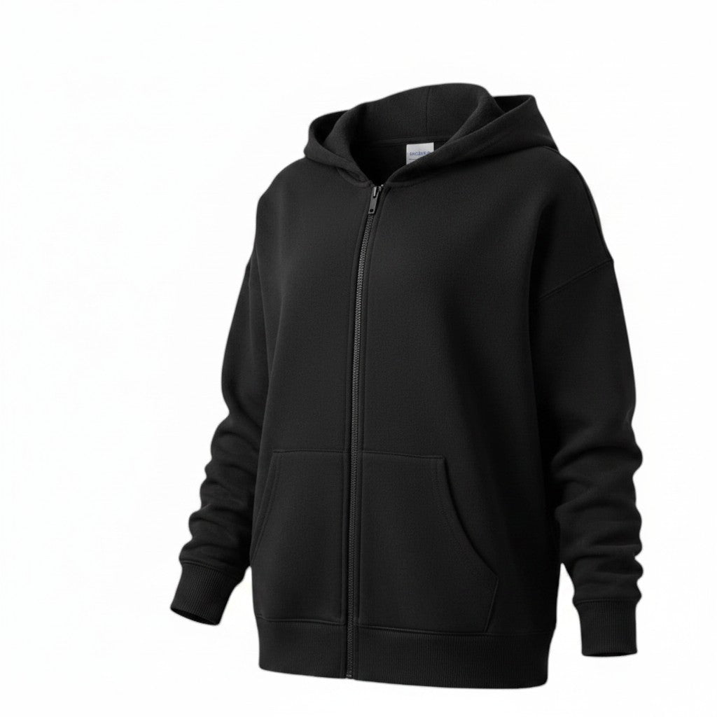 Girls SO Oversized Full Zip Front Hoodie - Black - #70081655 - $26.99 MSRP