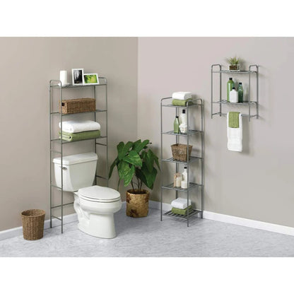 Glacier Bay 22.8" Over-The-Toilet Space Saver in Satin Nickel, 3 Shelves