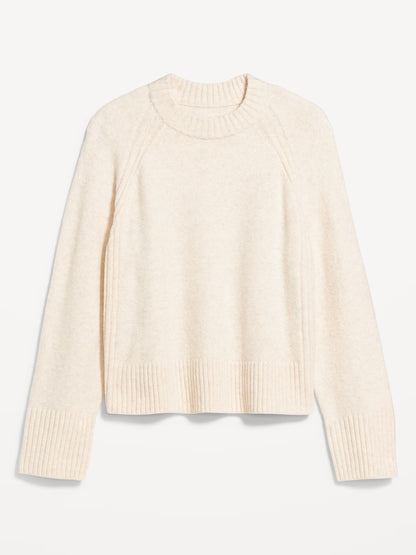Old Navy SoSoft Crewneck Sweater Womens, Relaxed Knit - Cream, Black or Blue NWT