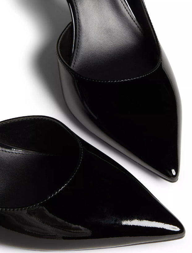 MICHAEL Michael Kors Alina Flex Slingback Pumps - Black Patent Leather