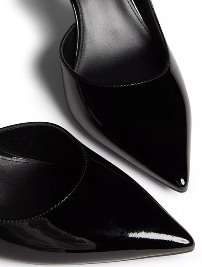 MICHAEL Michael Kors Alina Flex Slingback Pumps - Black Patent Leather