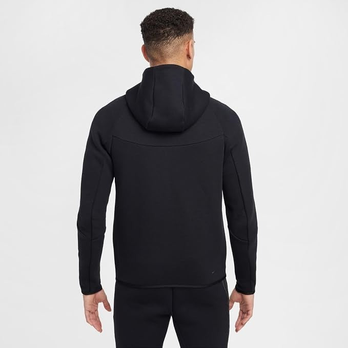 Nike Air Tech Fleece Windrunner Black Hoodie Full Zip Men Sz XL New HV0949-010
