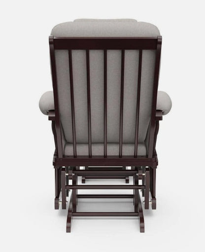 StorkCraft Tuscany Custom Glider and Ottoman in Espresso and Taupe