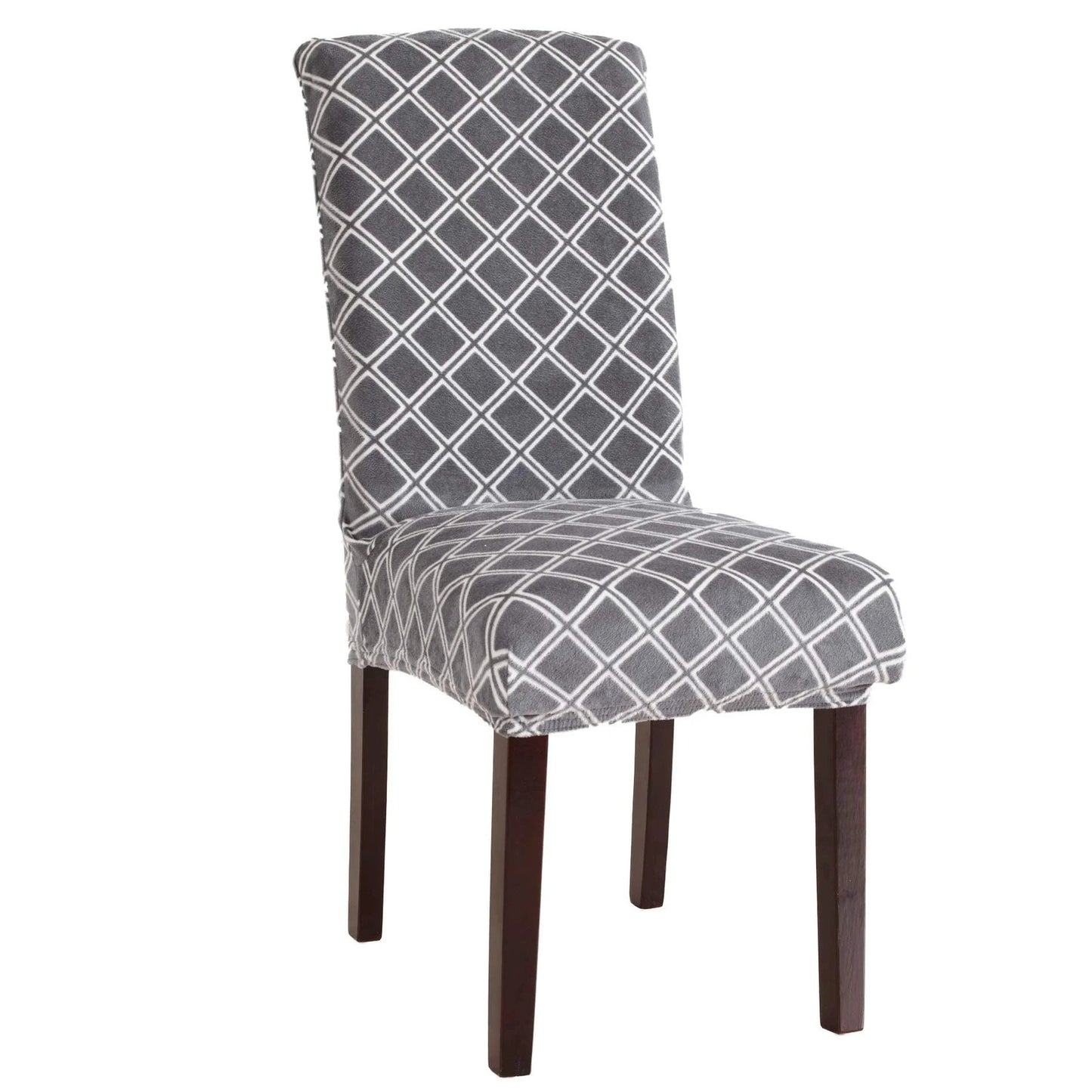 Great Bay Home Printed Velvet Plush Dining Chair Slipcovers. Washable Chair Cov