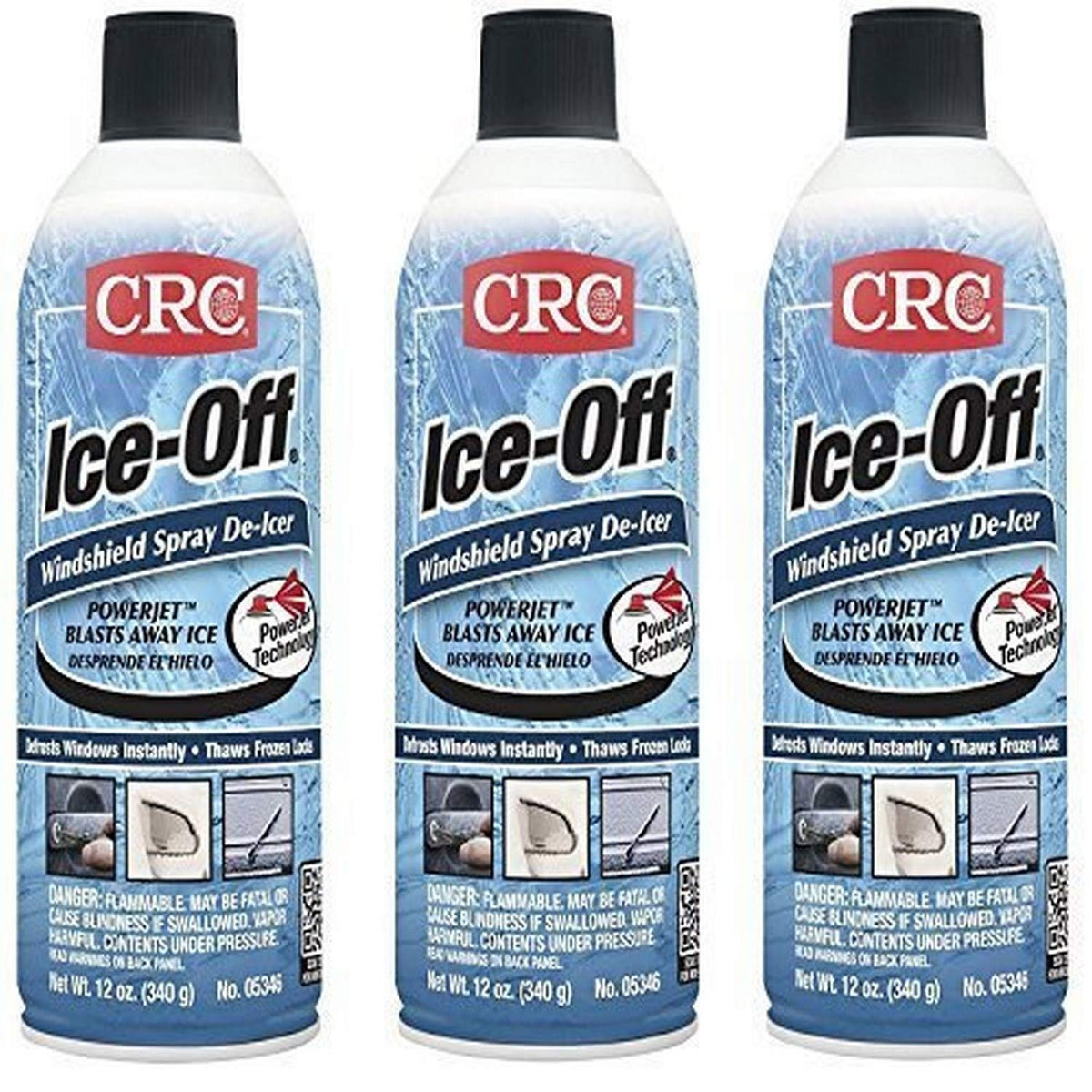 CRC 05346 Ice-Off Windshield Spray De-Icer - 12 Wt Oz.