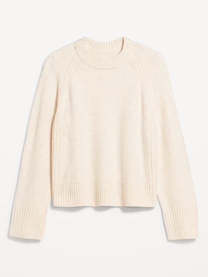 Old Navy SoSoft Crewneck Sweater Womens, Relaxed Knit - Cream, Black or Blue NWT