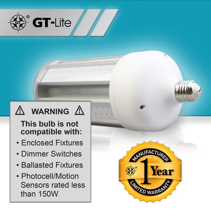 GT-Lite LED Corn Cob Bulb, 100W (500W Equivalent), 10000 Lumen, Daylight 5000K,