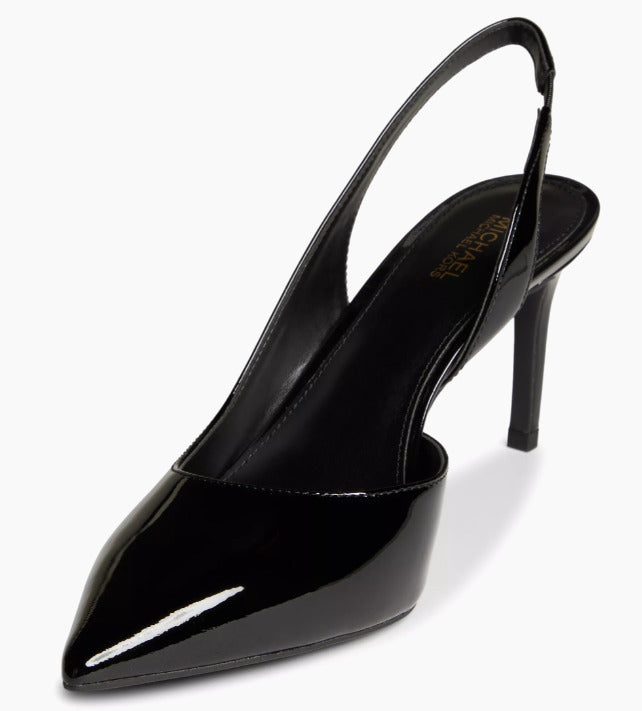 MICHAEL Michael Kors Alina Flex Slingback Pumps - Black Patent Leather