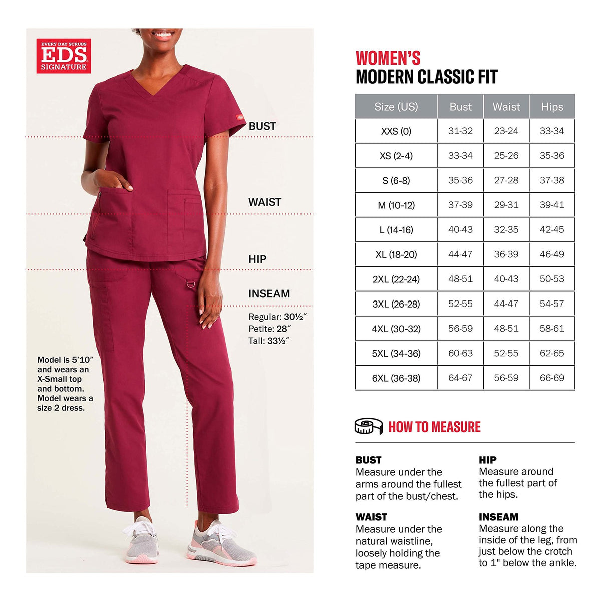 Dickies EDS Signature Scrubs for Women, Elastic Waist Pull-On Cargo Pants for W