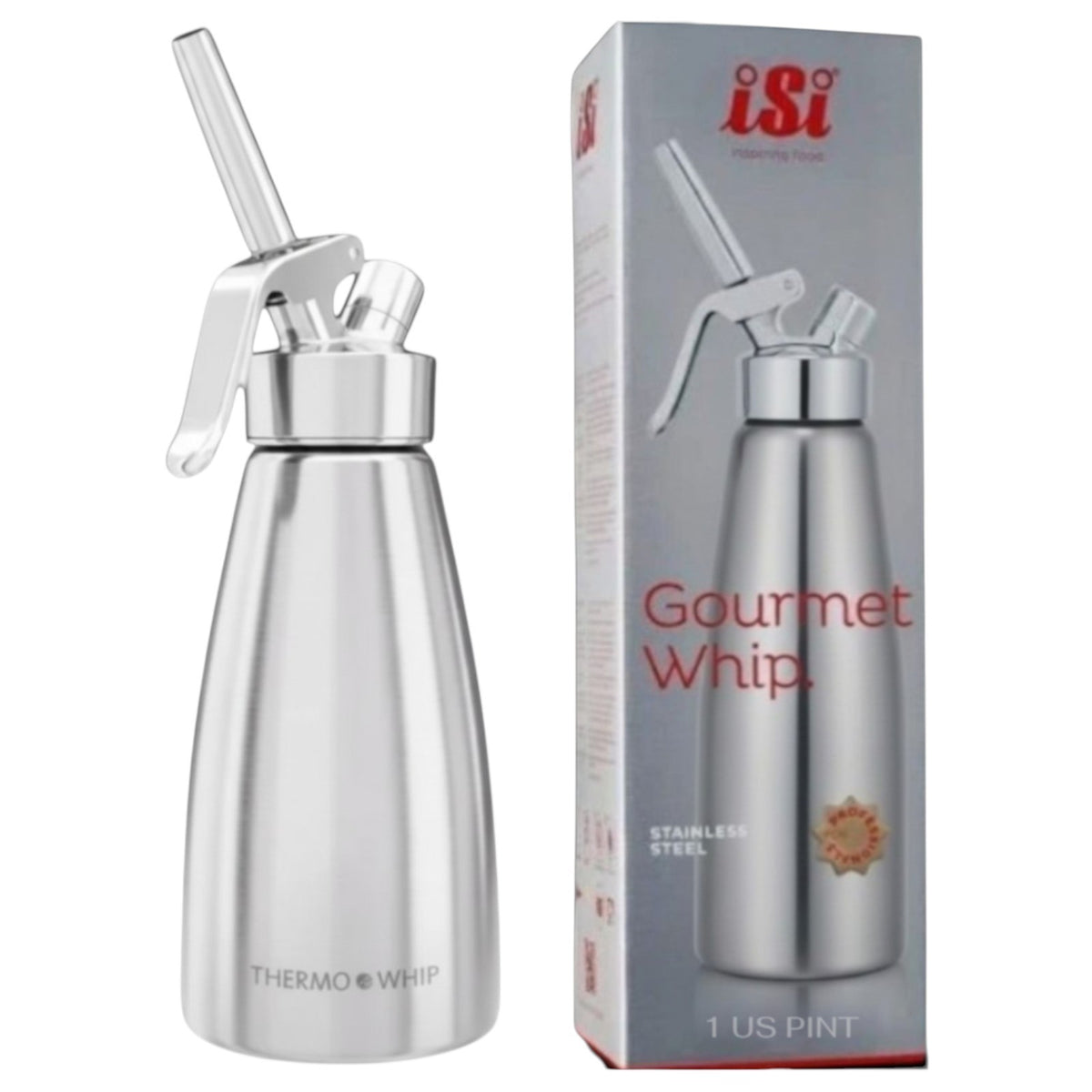 iSi Gourmet Whip Cream Whipper - 1 US Pint- 170301 Stainless Steel