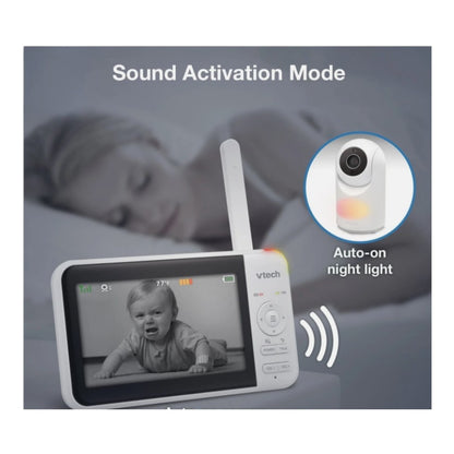 VTech VM5267 5" Digital Video Baby Monitor w Pan & Tilt Camera - 1000 Feet Range
