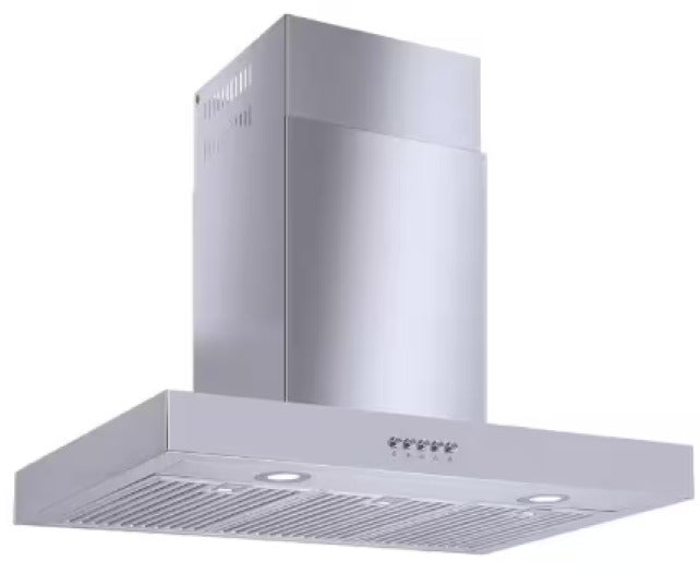 VISSANI Lora 30" 350CFM Convertible T-Shape Wall Mount Range Hood-StainlessSteel