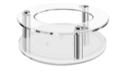 Geekria Acrylic Clear Case for Amazon Echo Dot 3rd Gen with Clock (Clear Round)