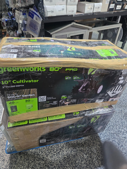Greenworks - 10 " 80 Volt Cultivator/Tiller (2Ah battery & charger included)
