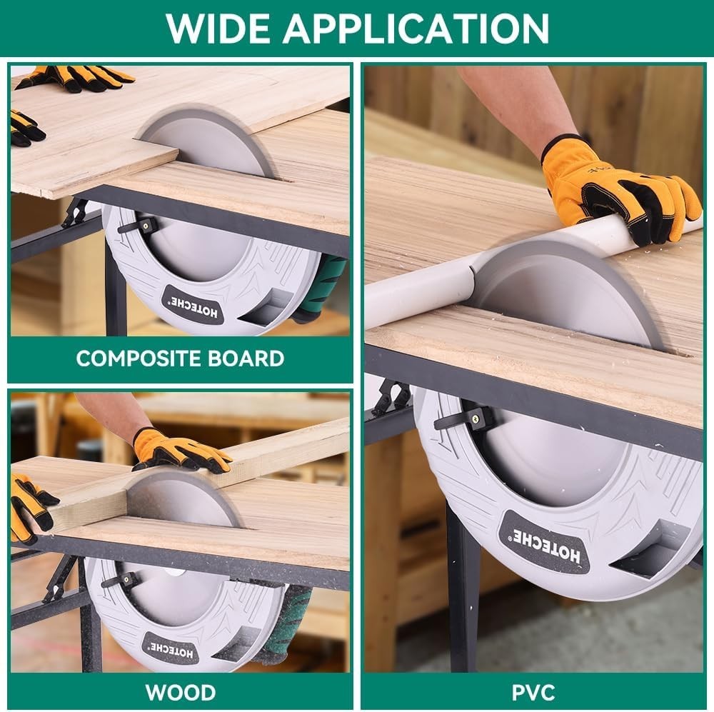 Hoteche Circular Saw 4-HP Compact Portable Table Saw with Saw Blade 10 & 12 inch