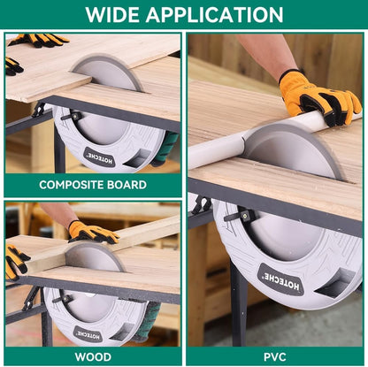 Hoteche Circular Saw 4-HP Compact Portable Table Saw with Saw Blade 10 & 12 inch