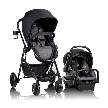 Evenflo Pivot Modular Travel System with LiteMax Infant Car Seat with Anti-Rebou