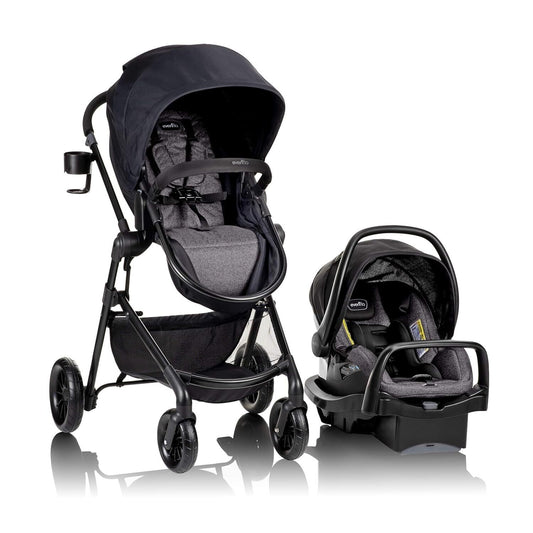 Evenflo Pivot Modular Travel System with LiteMax Infant Car Seat with Anti-Rebou