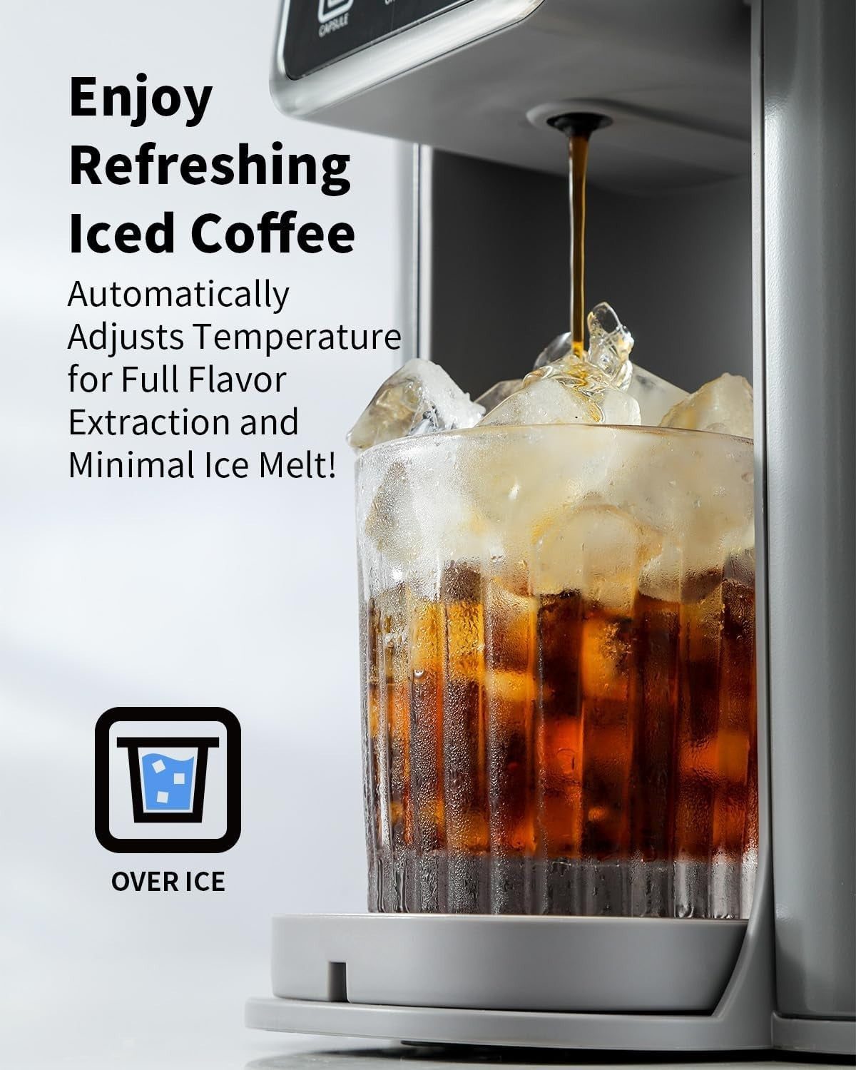 KIDISLE Hot & Iced Coffee Maker Single Serve Coffee Maker for K Cup and Grounds
