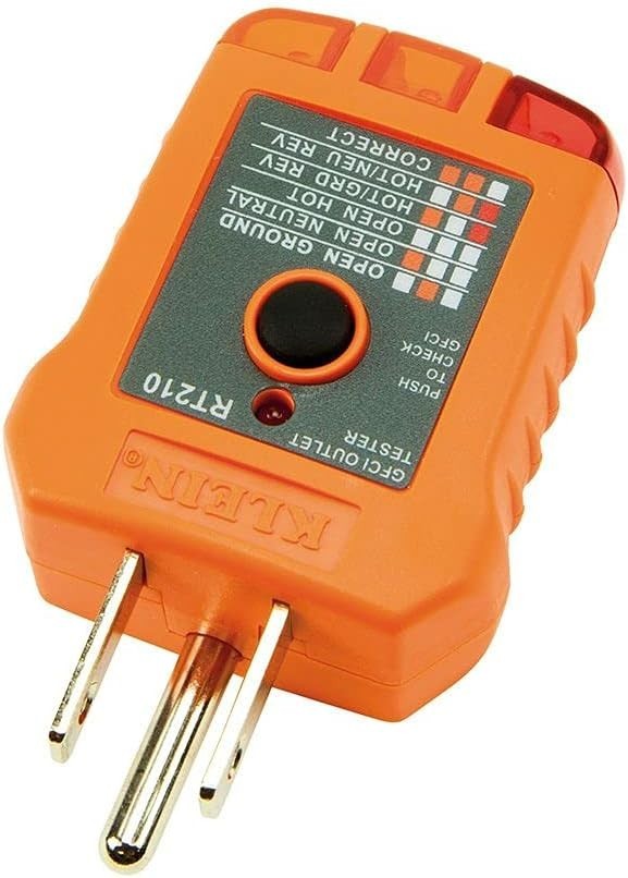 Klein Tools RT210 Outlet GFCI Receptacle Tester NIB Electrician Home CAT II 300V