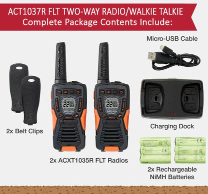 COBRA (ACXT 1037R FLT) Rugged Outdoor Two-Way Radios