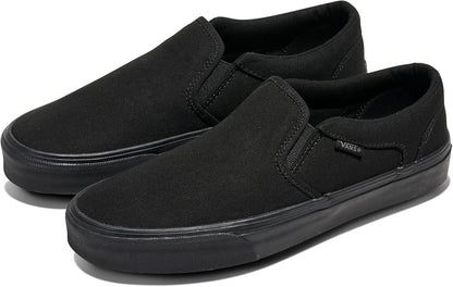 Vans Men's Asher Black Canvas Slip on Skate Shoes 🛹 Assorted Sizes 🛹 NWB