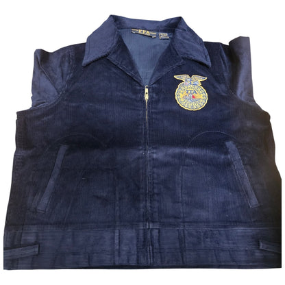 FFA Blue Corduroy Jacket with FAA emblem | Agricultural Education | Navy Blue