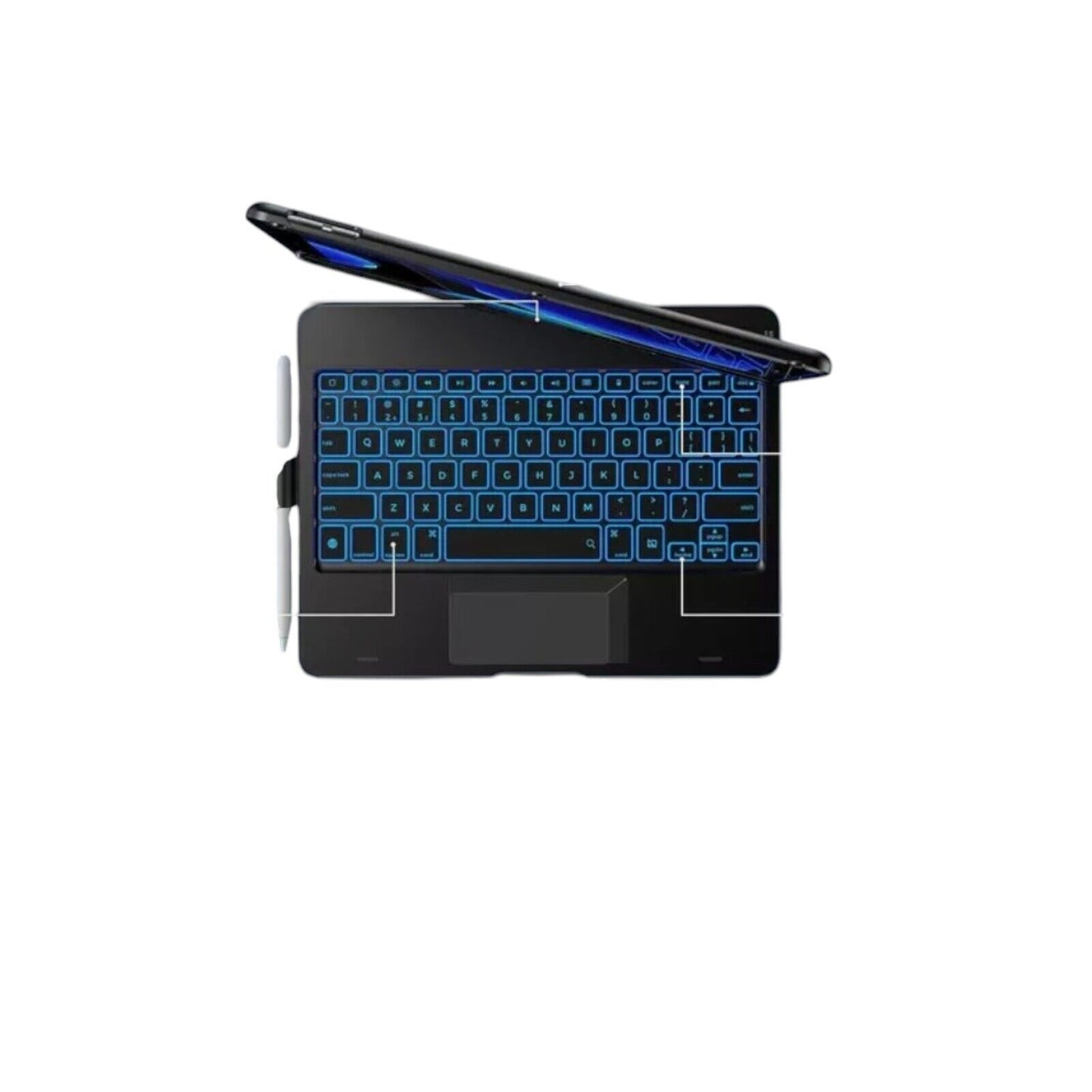Typecase Touch Wireless Keyboard Case For iPad 9th Gen | Black Flexbook Touch