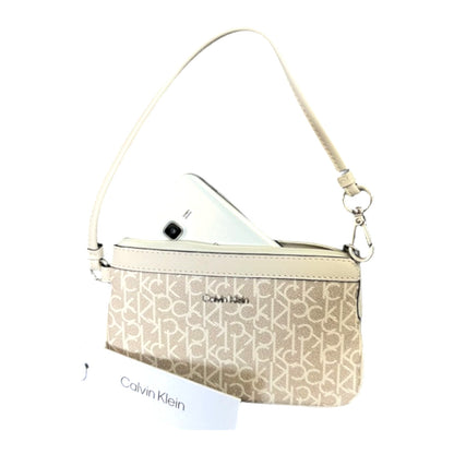 Calvin Klein Wristlet Khaki Vanilla & White