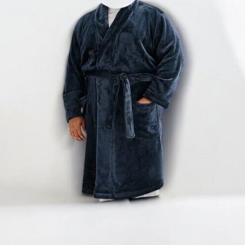 Big & Tall Sonoma Goods For Life Tie Front Long Sleeve Robe,(LT/XLT),Navy