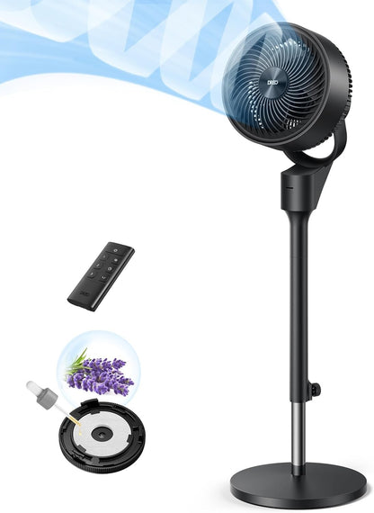 Dreo Fan for Bedroom, 80° Oscillating Standing Fan, 25dB Quiet, 80ft PedestalFan