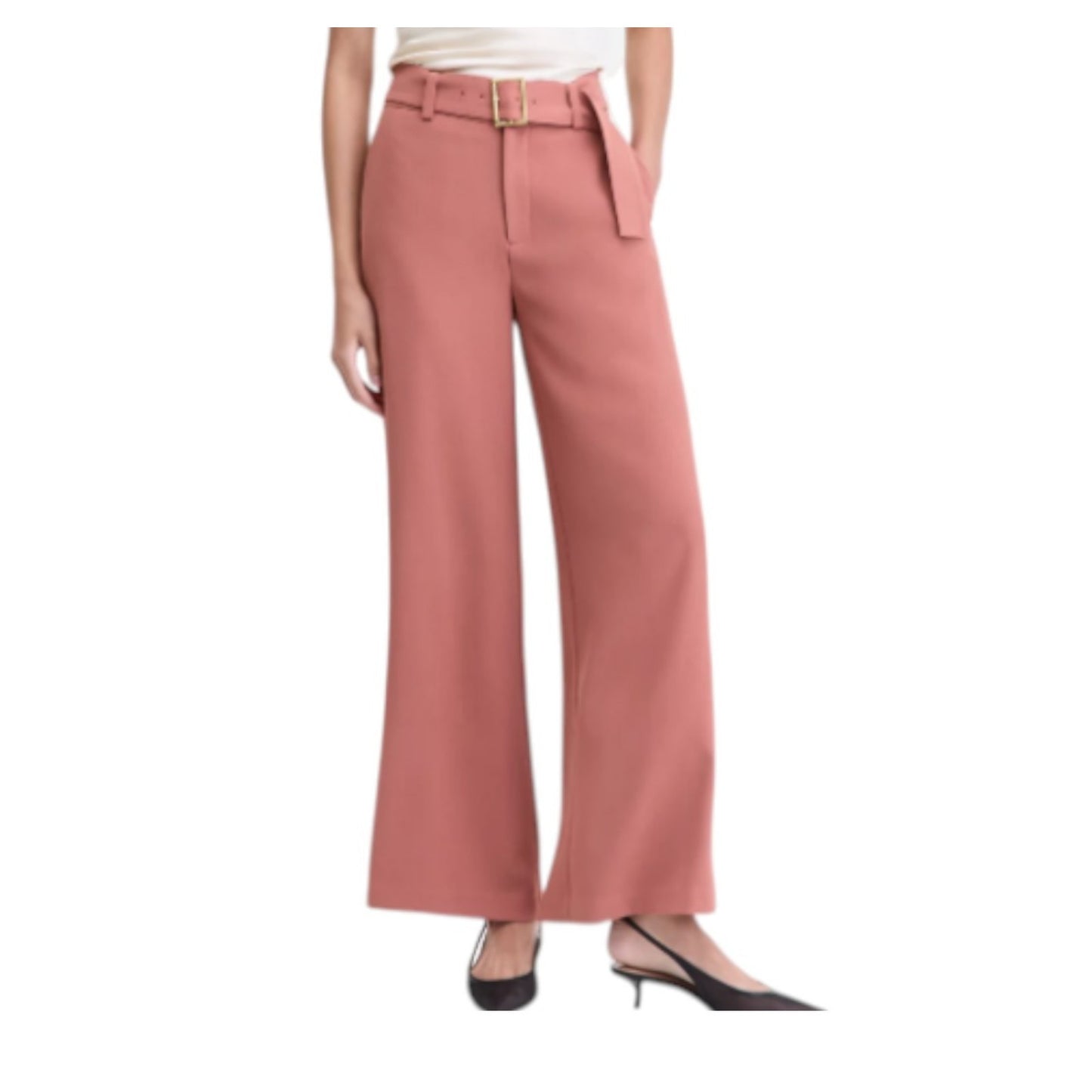 I.N.C. International Concepts Women's Belted High-Rise Wide-Leg Pants