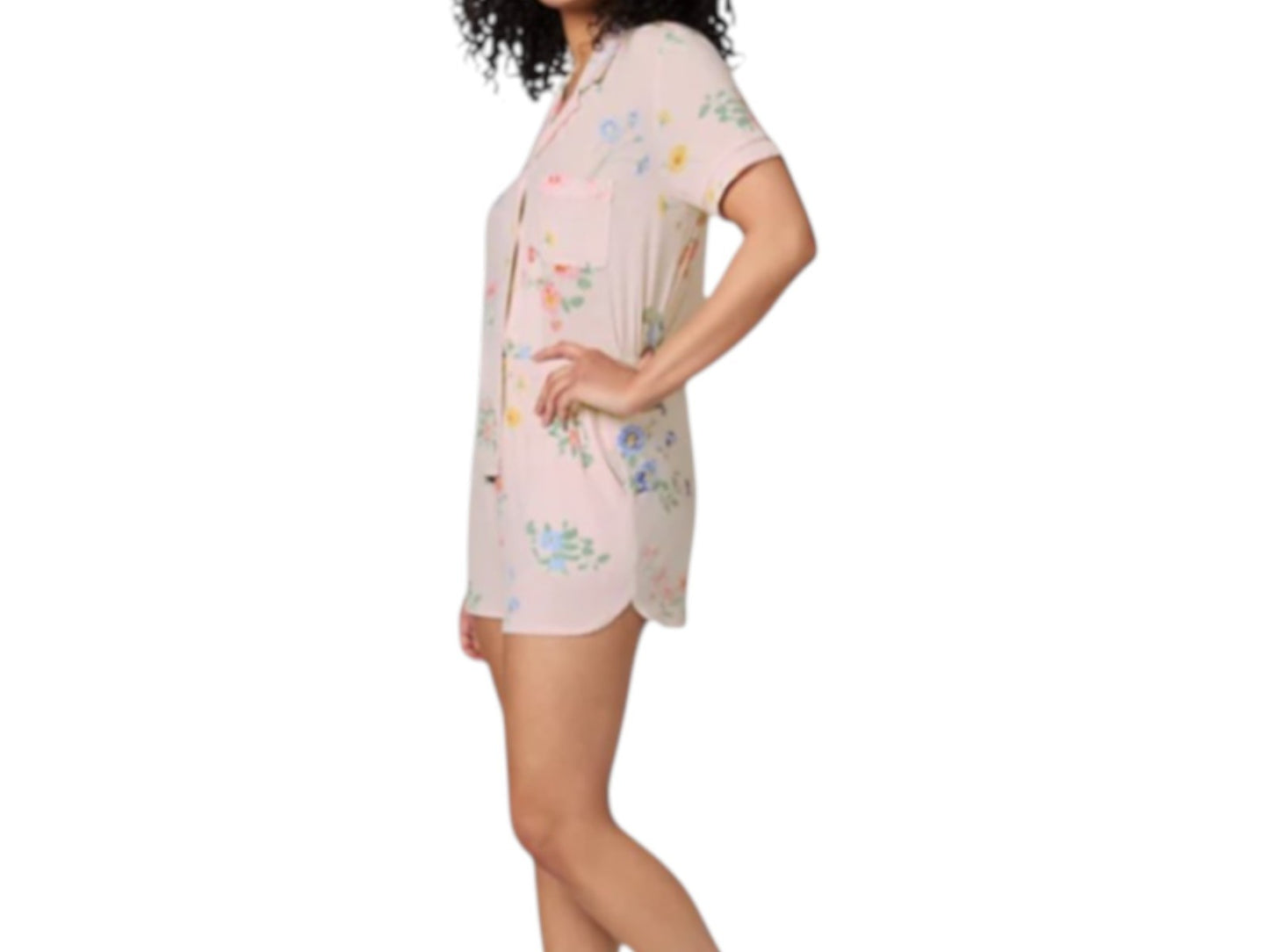 Gap 2 Piece Pajamas Set Women’s Sz Large Black Shorts Button Top Rayon Stretch