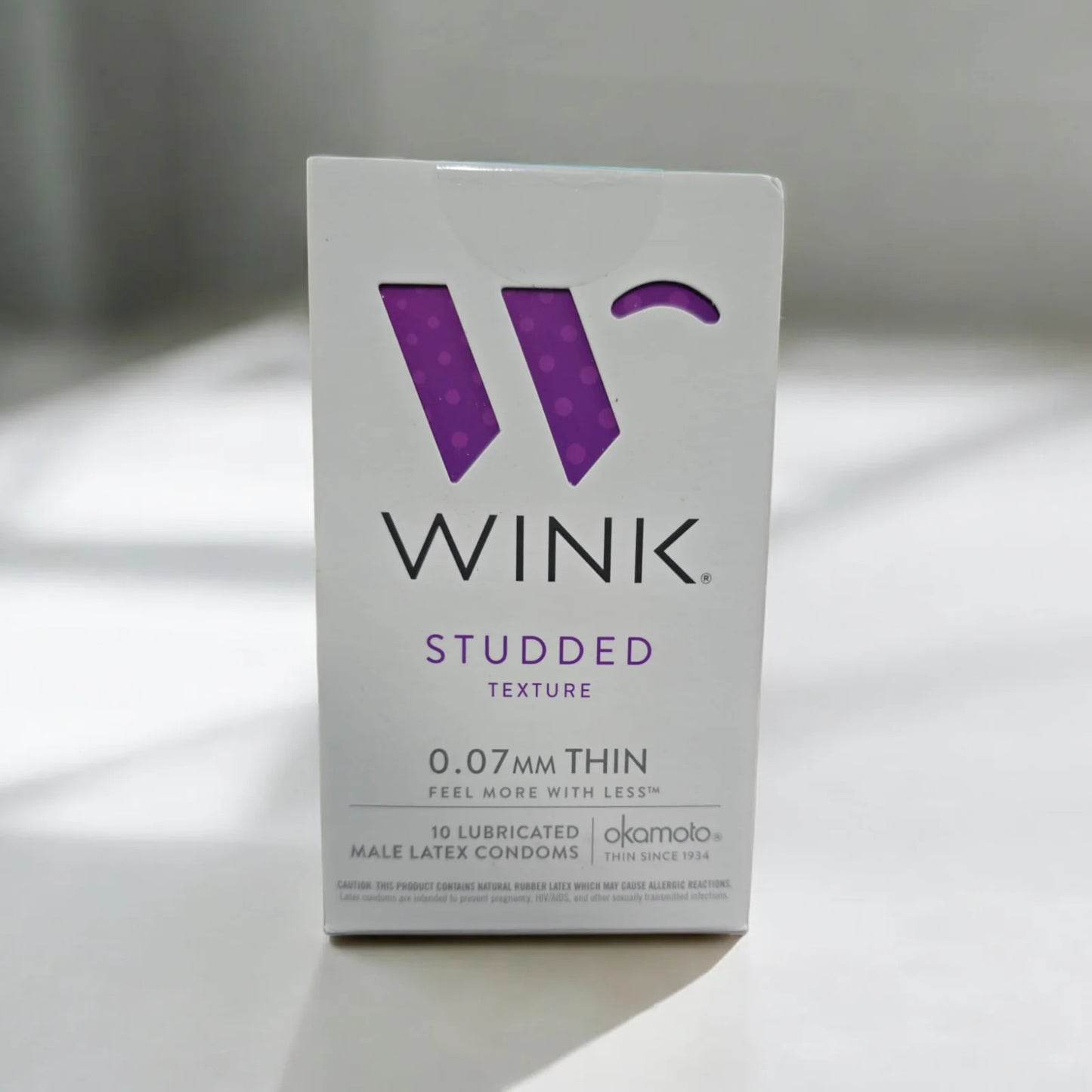 Wink Studded 10 Male Lubricated Latex Condoms